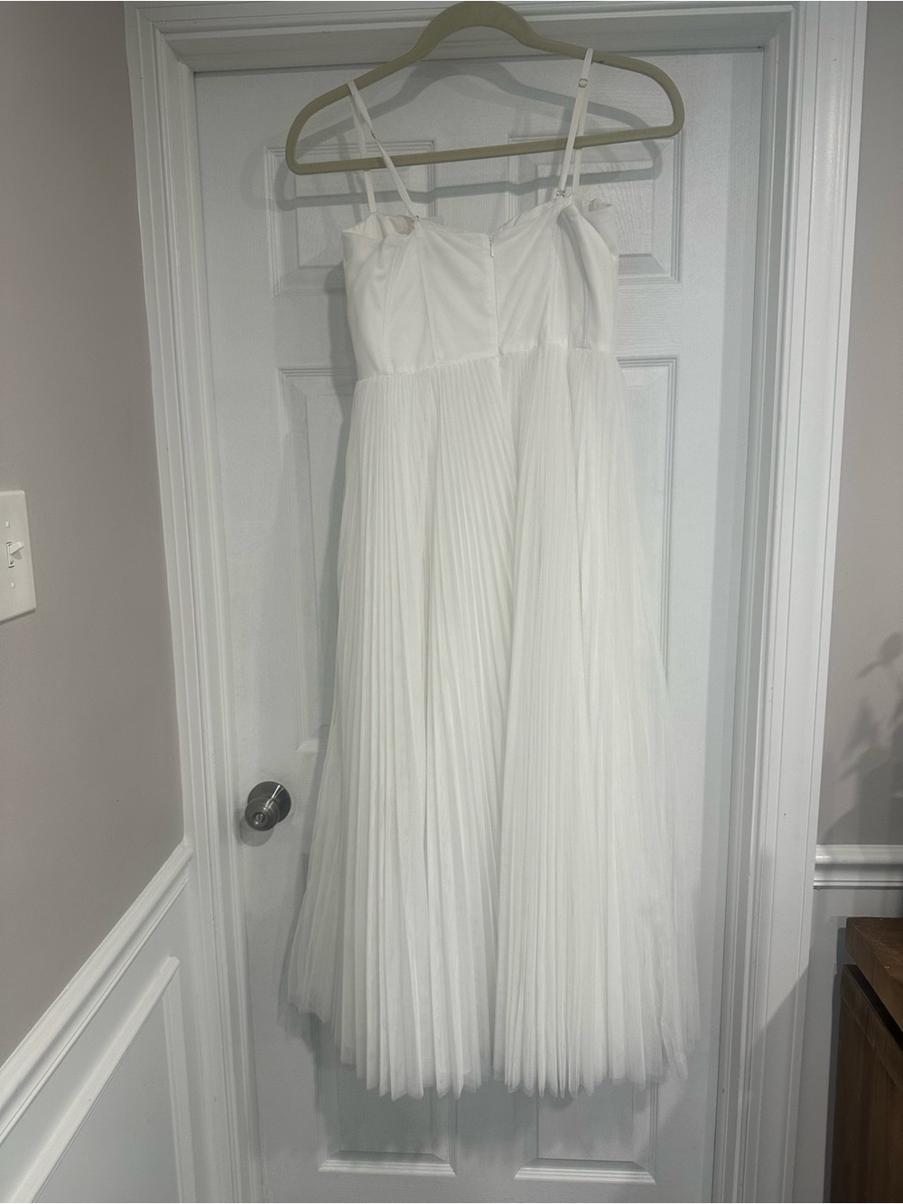 NWT Anthropologie Hutch White Tulle Midi Dress Size 12 - Picture 3 of 3